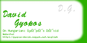 david gyopos business card